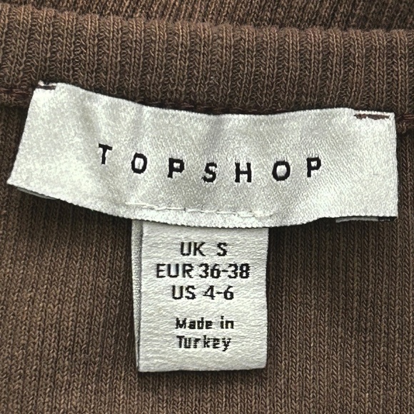 TOPSHOP Cotton Top Shirt Double Layer Design Ribbed Tank over Faux Halter NWOT - Picture 9 of 12